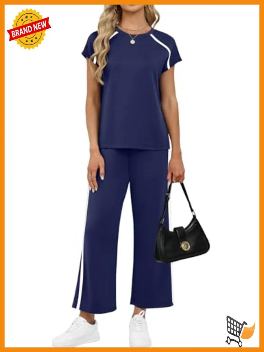 Cap Sleeve Top & Wide Leg Pants 2 Piece Set Travel Outfits